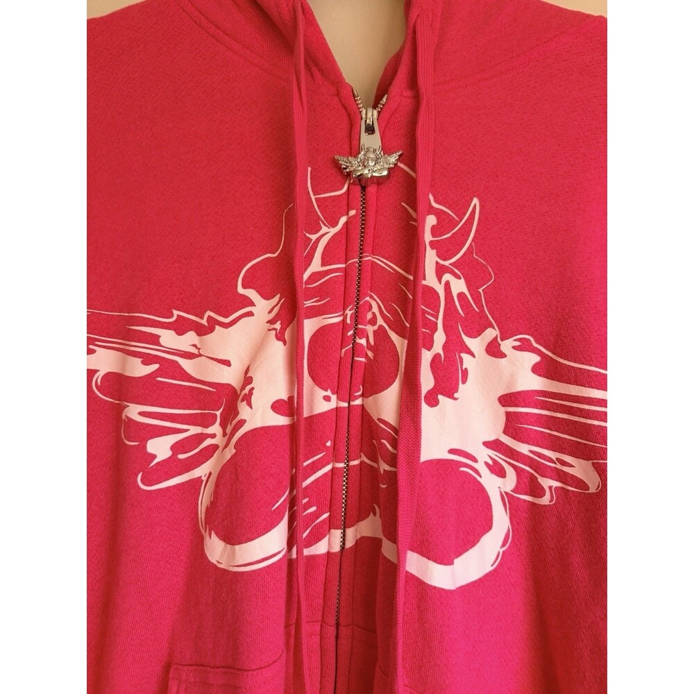 Boys Lie Pucker Up Pink Long Sleeve Hoodie Full Zip Cherub Sweatshirt XL/XXL - Picture 2 of 16